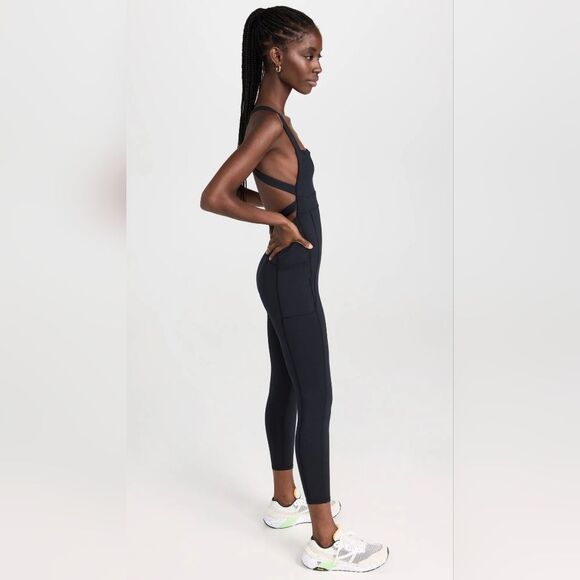 Free People Movement My High Jumpsuit Women's Sz XL in Black NWT Yoga Studio - Picture 3 of 6